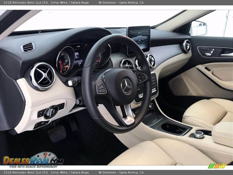 2018 Mercedes-Benz GLA 250 Cirrus White / Sahara Beige Photo #14