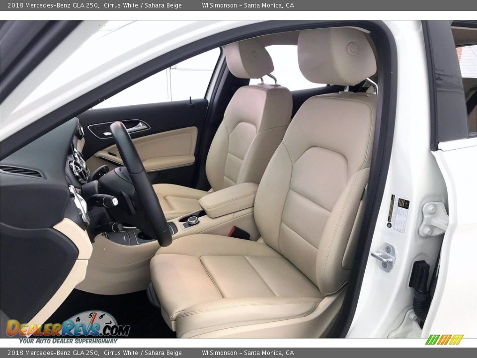 2018 Mercedes-Benz GLA 250 Cirrus White / Sahara Beige Photo #18