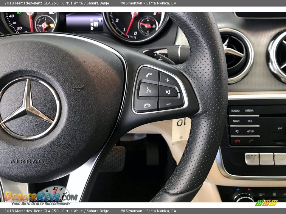 2018 Mercedes-Benz GLA 250 Cirrus White / Sahara Beige Photo #22