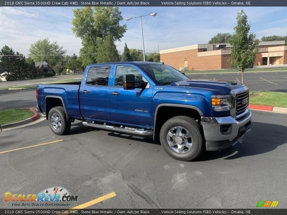 2019 GMC Sierra 3500HD Crew Cab 4WD Stone Blue Metallic / Dark Ash/Jet Black Photo #1