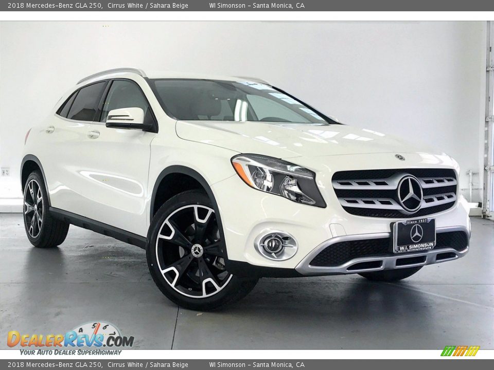 2018 Mercedes-Benz GLA 250 Cirrus White / Sahara Beige Photo #34