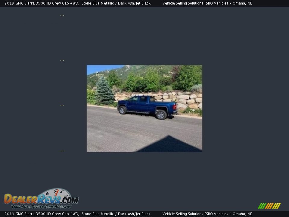 2019 GMC Sierra 3500HD Crew Cab 4WD Stone Blue Metallic / Dark Ash/Jet Black Photo #3