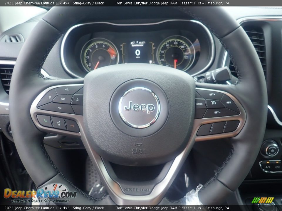 2021 Jeep Cherokee Latitude Lux 4x4 Steering Wheel Photo #18