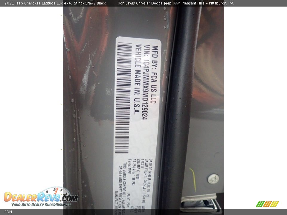 Jeep Color Code PDN Sting-Gray