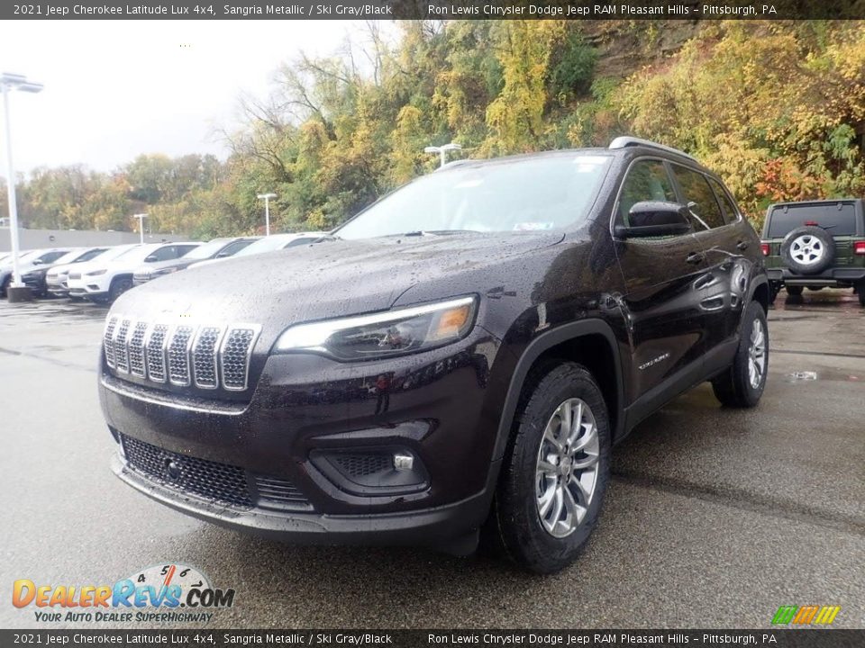 2021 Jeep Cherokee Latitude Lux 4x4 Sangria Metallic / Ski Gray/Black Photo #1