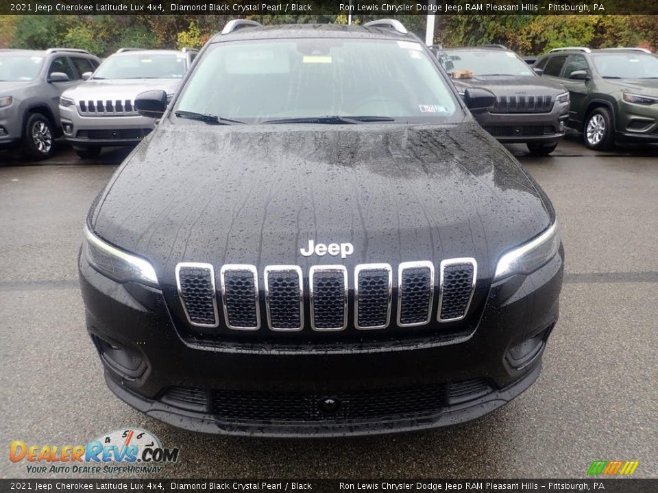 2021 Jeep Cherokee Latitude Lux 4x4 Diamond Black Crystal Pearl / Black Photo #2