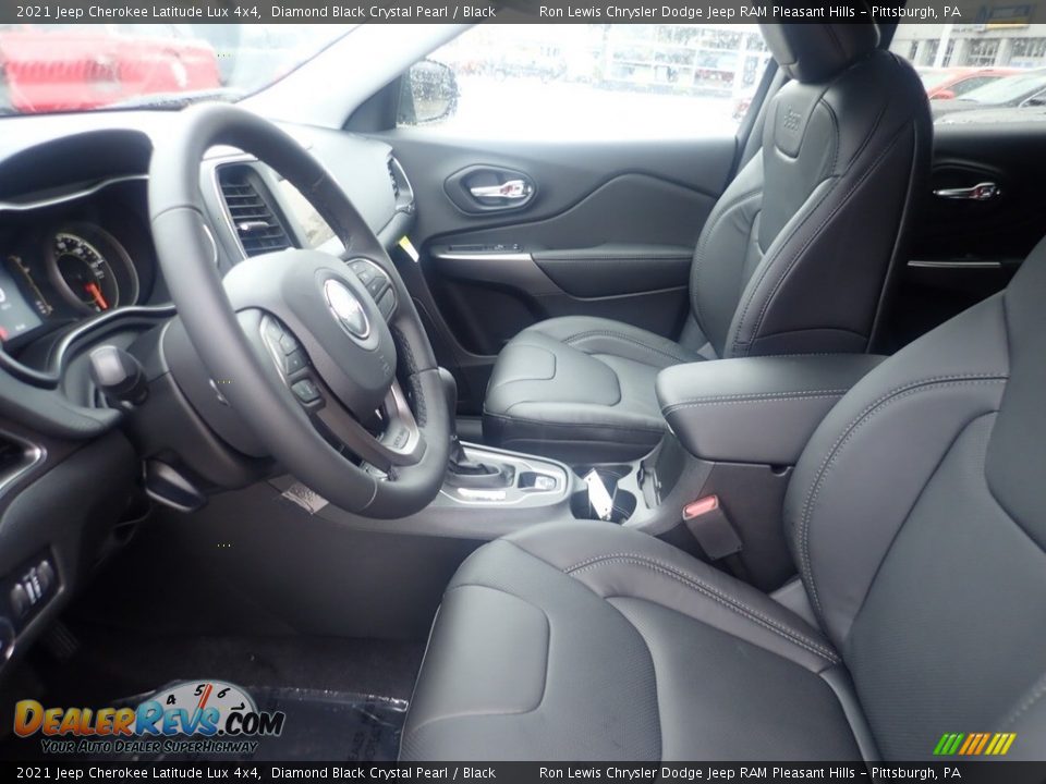 2021 Jeep Cherokee Latitude Lux 4x4 Diamond Black Crystal Pearl / Black Photo #15