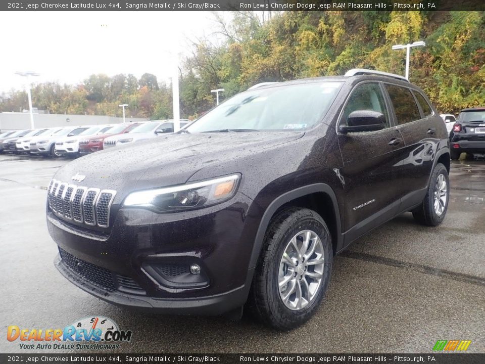 2021 Jeep Cherokee Latitude Lux 4x4 Sangria Metallic / Ski Gray/Black Photo #1