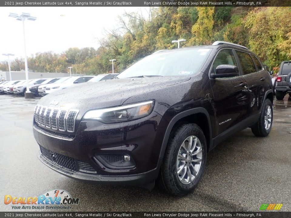 2021 Jeep Cherokee Latitude Lux 4x4 Sangria Metallic / Ski Gray/Black Photo #1