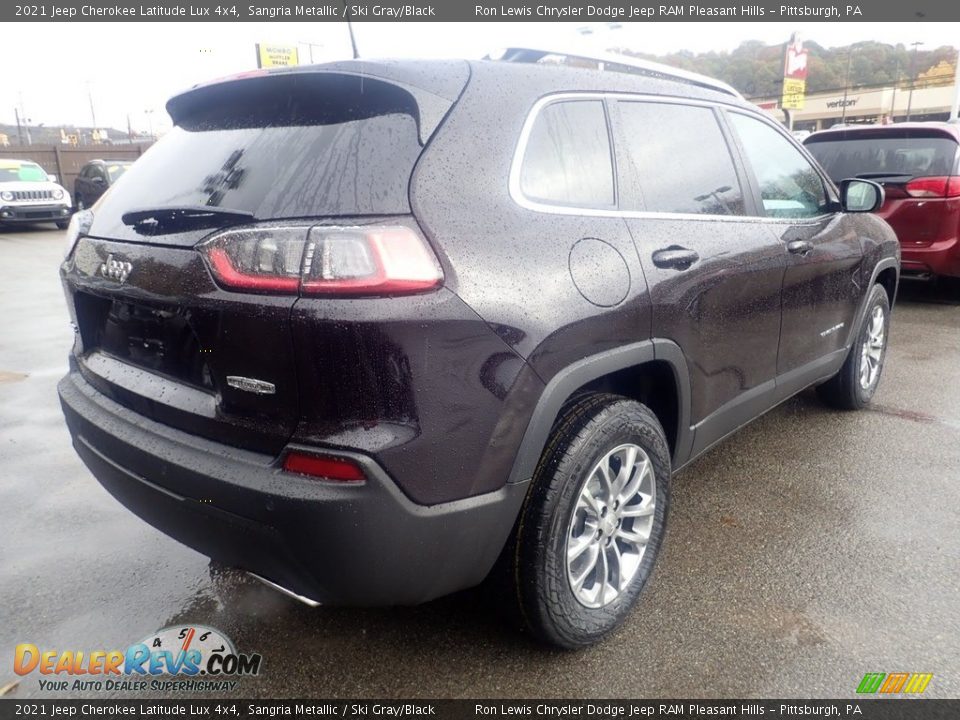 2021 Jeep Cherokee Latitude Lux 4x4 Sangria Metallic / Ski Gray/Black Photo #5