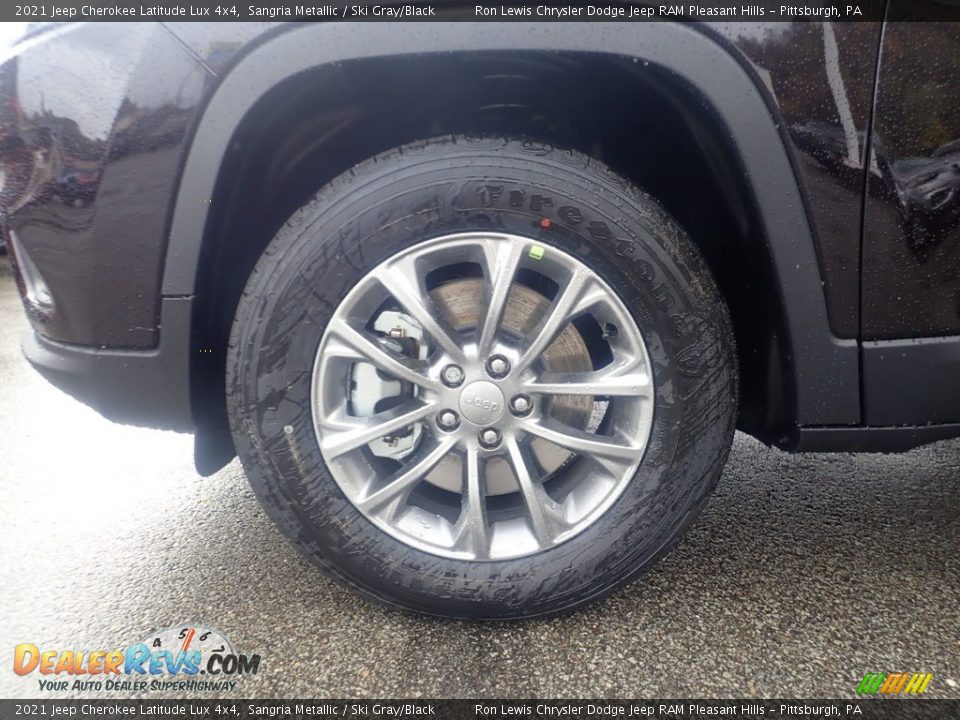 2021 Jeep Cherokee Latitude Lux 4x4 Sangria Metallic / Ski Gray/Black Photo #6