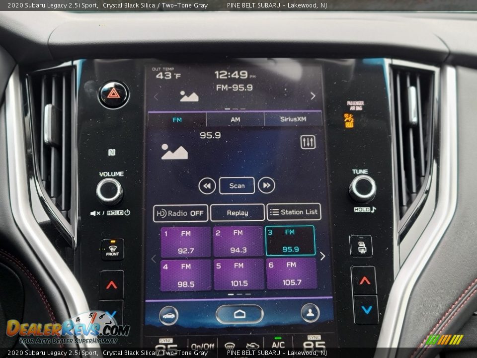 2020 Subaru Legacy 2.5i Sport Crystal Black Silica / Two-Tone Gray Photo #6