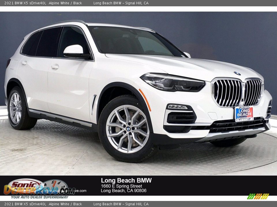 2021 BMW X5 sDrive40i Alpine White / Black Photo #1