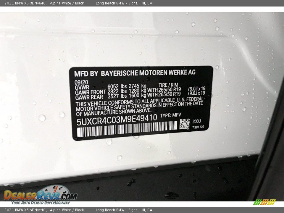2021 BMW X5 sDrive40i Alpine White / Black Photo #18