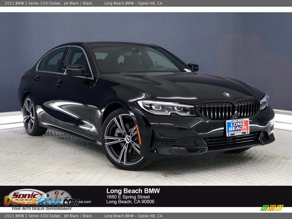 2021 BMW 3 Series 330i Sedan Jet Black / Black Photo #1