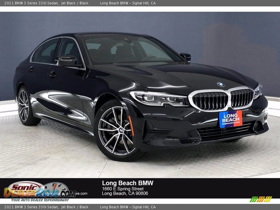 2021 BMW 3 Series 330i Sedan Jet Black / Black Photo #1