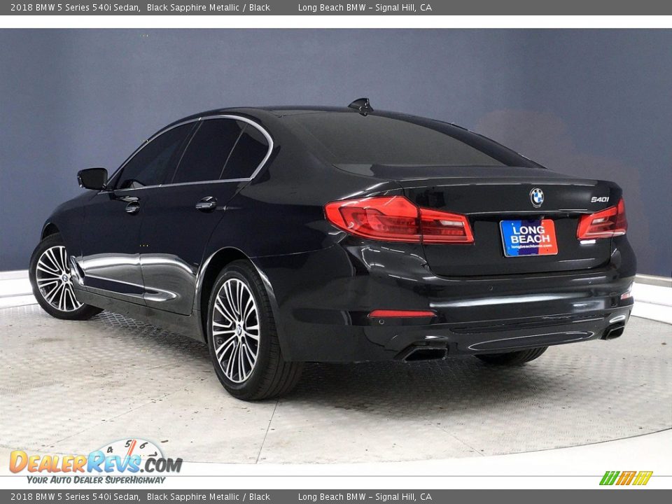 2018 BMW 5 Series 540i Sedan Black Sapphire Metallic / Black Photo #10