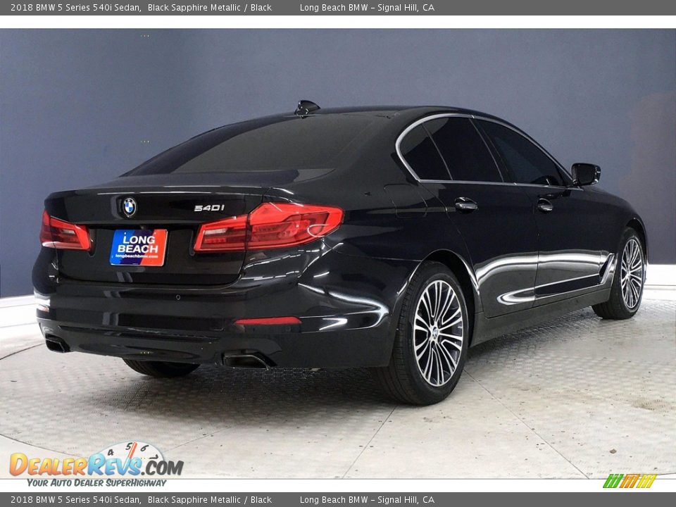 2018 BMW 5 Series 540i Sedan Black Sapphire Metallic / Black Photo #13