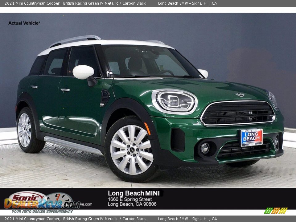 2021 Mini Countryman Cooper British Racing Green IV Metallic / Carbon Black Photo #1