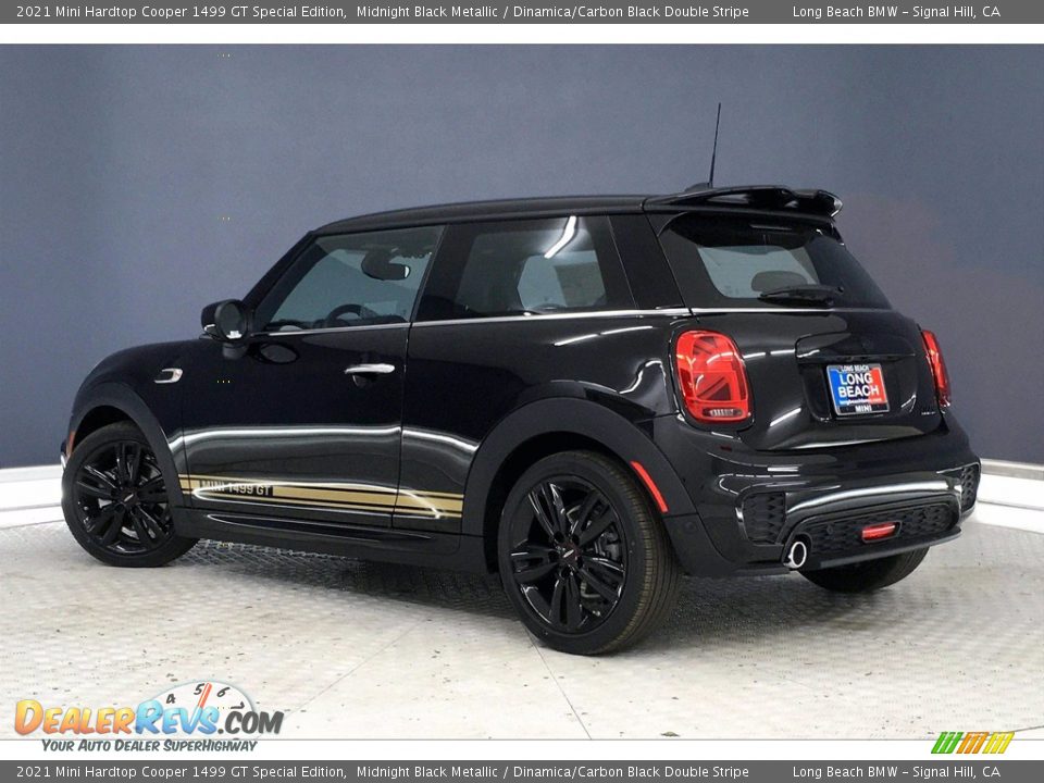 2021 Mini Hardtop Cooper 1499 GT Special Edition Midnight Black Metallic / Dinamica/Carbon Black Double Stripe Photo #3