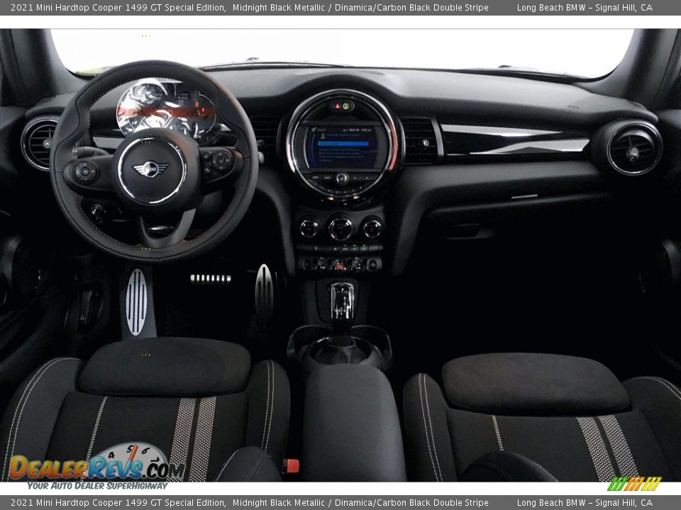 Dinamica/Carbon Black Double Stripe Interior - 2021 Mini Hardtop Cooper 1499 GT Special Edition Photo #5