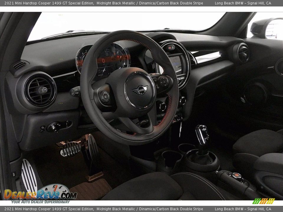 2021 Mini Hardtop Cooper 1499 GT Special Edition Midnight Black Metallic / Dinamica/Carbon Black Double Stripe Photo #7