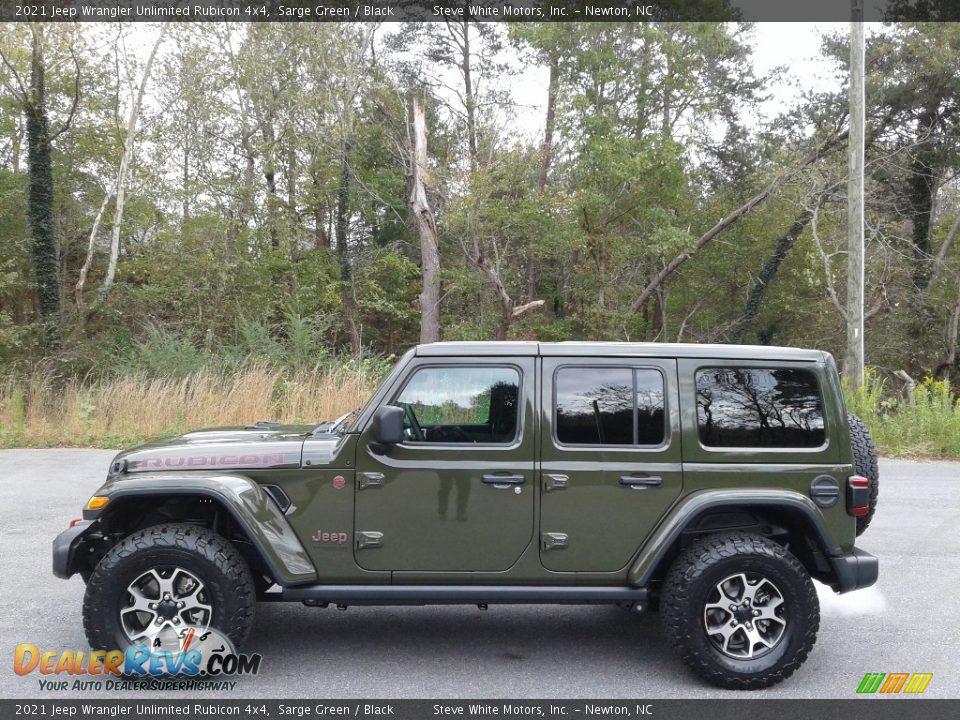 2021 Jeep Wrangler Unlimited Rubicon 4x4 Sarge Green / Black Photo #1