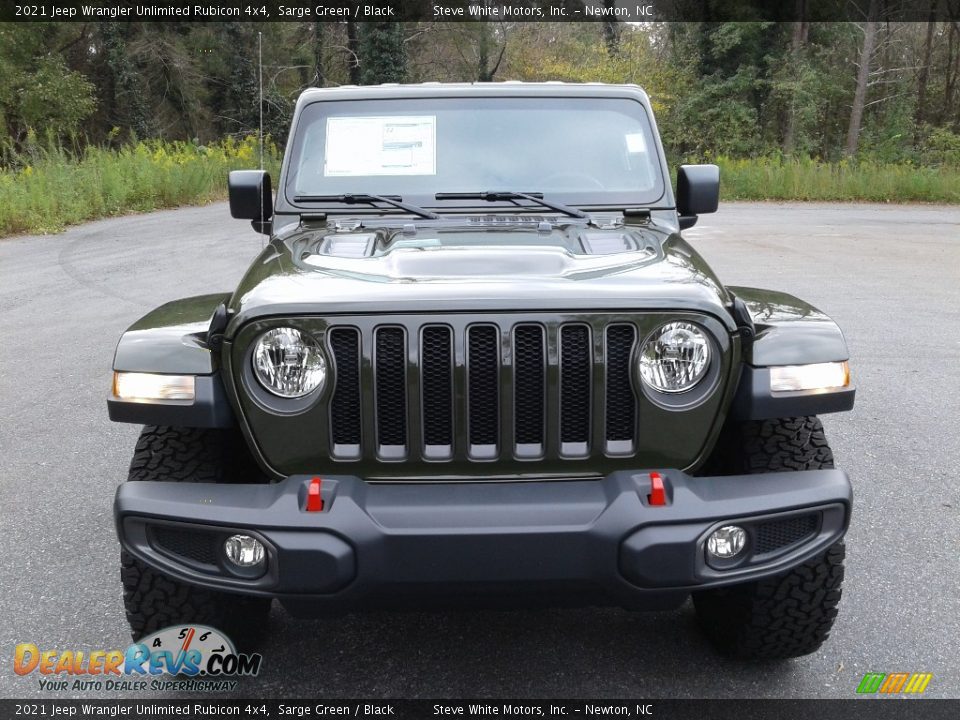 2021 Jeep Wrangler Unlimited Rubicon 4x4 Sarge Green / Black Photo #3