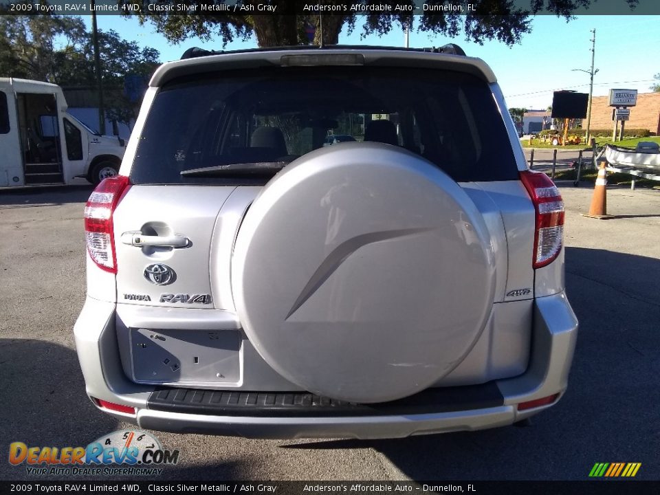 2009 Toyota RAV4 Limited 4WD Classic Silver Metallic / Ash Gray Photo #4