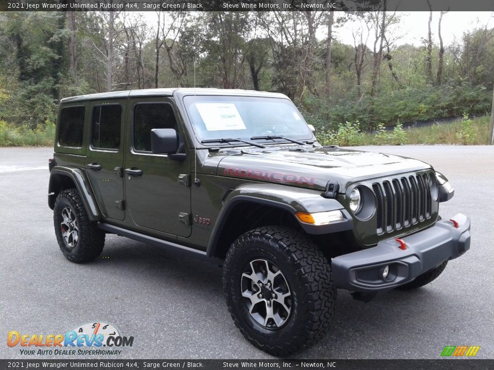 2021 Jeep Wrangler Unlimited Rubicon 4x4 Sarge Green / Black Photo #4