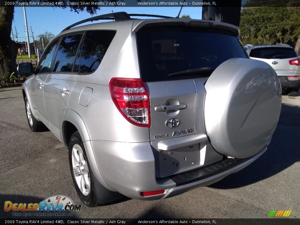 2009 Toyota RAV4 Limited 4WD Classic Silver Metallic / Ash Gray Photo #5