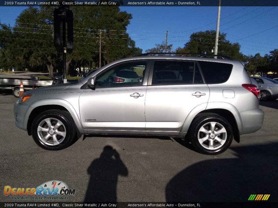 2009 Toyota RAV4 Limited 4WD Classic Silver Metallic / Ash Gray Photo #6