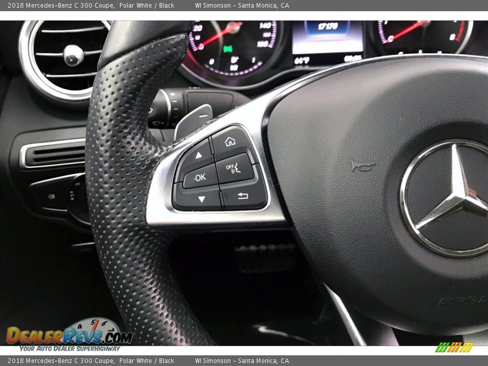 2018 Mercedes-Benz C 300 Coupe Polar White / Black Photo #21