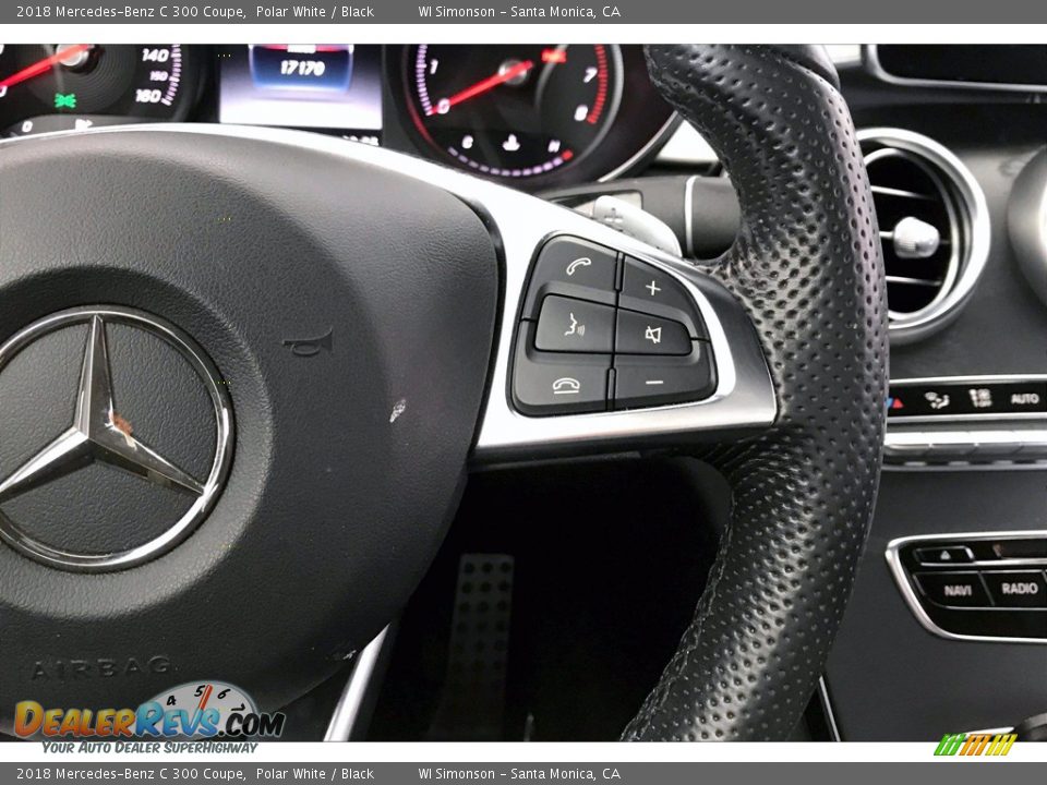 2018 Mercedes-Benz C 300 Coupe Polar White / Black Photo #22