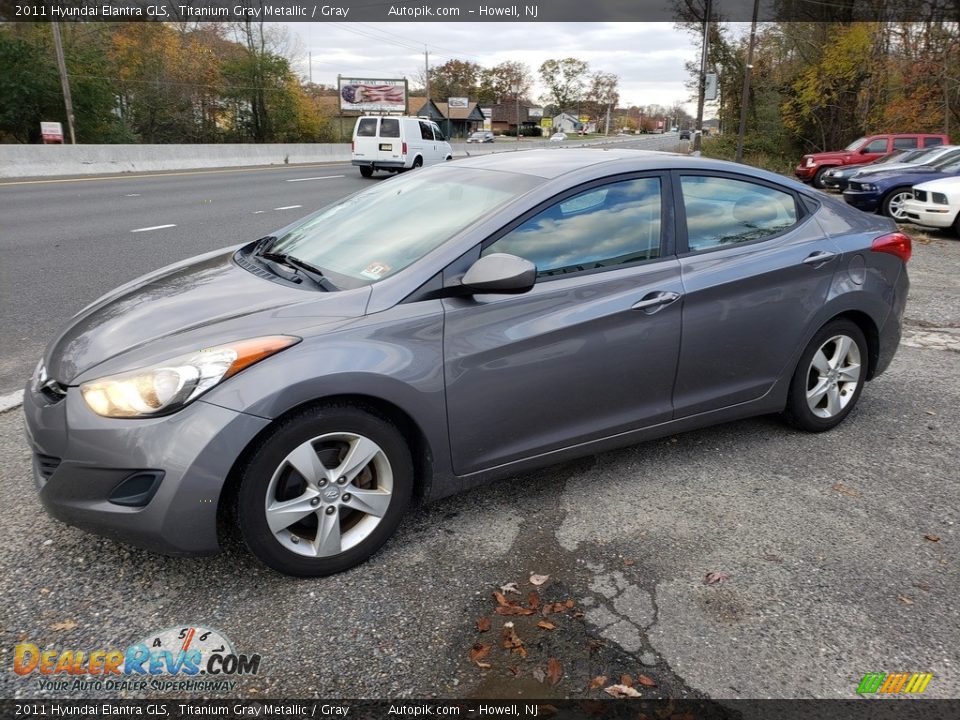 2011 Hyundai Elantra GLS Titanium Gray Metallic / Gray Photo #3
