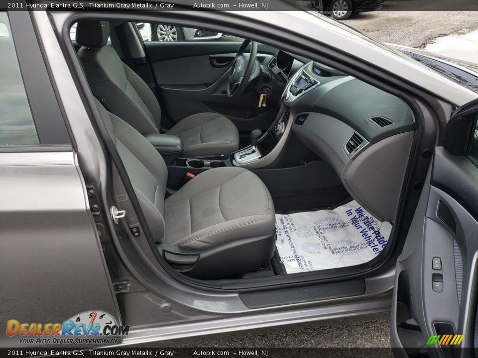 2011 Hyundai Elantra GLS Titanium Gray Metallic / Gray Photo #13