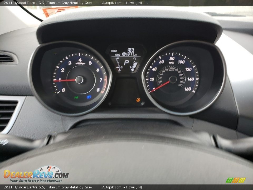 2011 Hyundai Elantra GLS Titanium Gray Metallic / Gray Photo #18