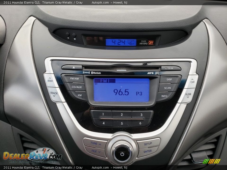 2011 Hyundai Elantra GLS Titanium Gray Metallic / Gray Photo #19