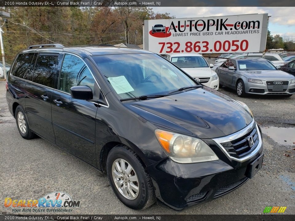 2010 Honda Odyssey EX-L Crystal Black Pearl / Gray Photo #1