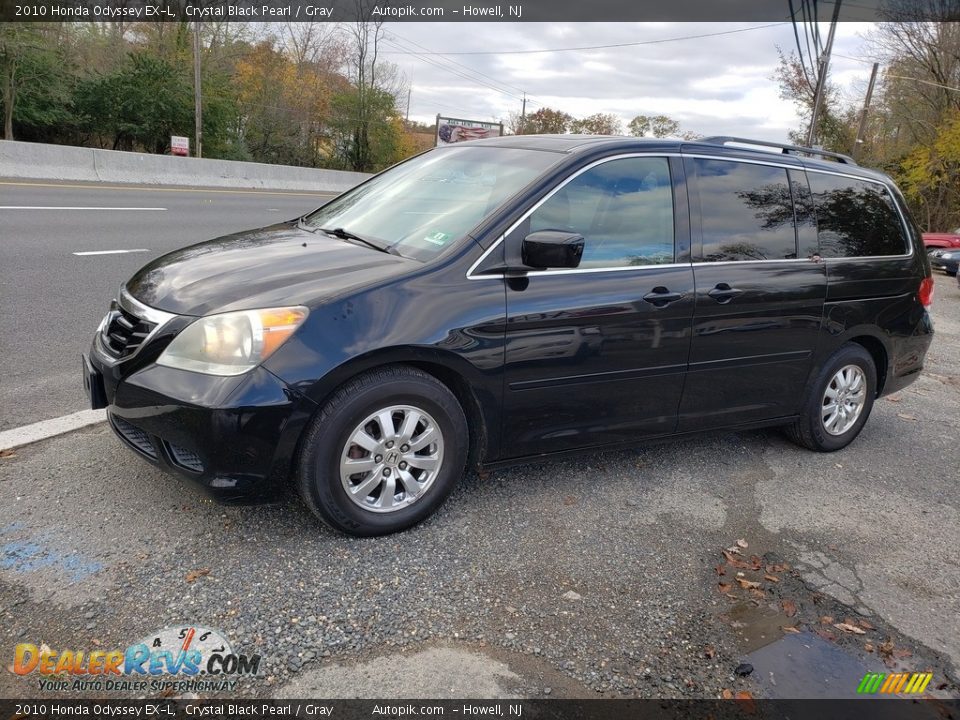 2010 Honda Odyssey EX-L Crystal Black Pearl / Gray Photo #3