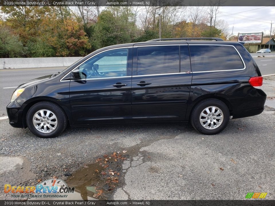 2010 Honda Odyssey EX-L Crystal Black Pearl / Gray Photo #4