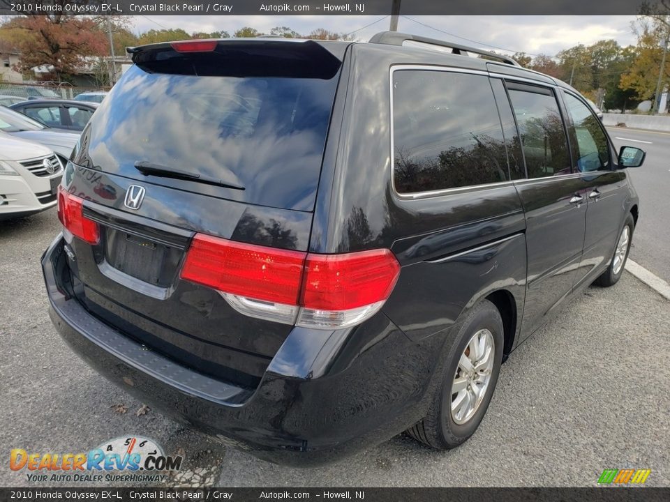 2010 Honda Odyssey EX-L Crystal Black Pearl / Gray Photo #7