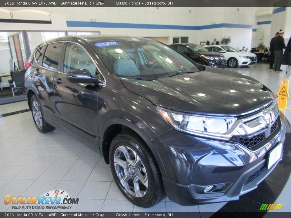 2019 Honda CR-V EX-L AWD Gunmetal Metallic / Gray Photo #3