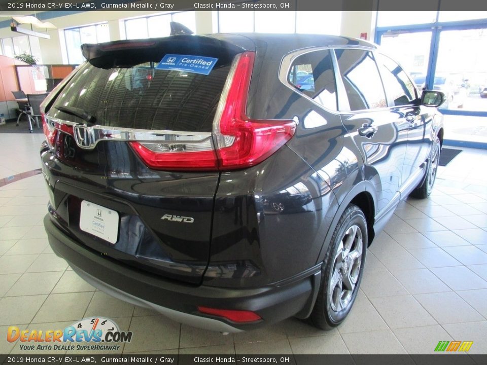 2019 Honda CR-V EX-L AWD Gunmetal Metallic / Gray Photo #7