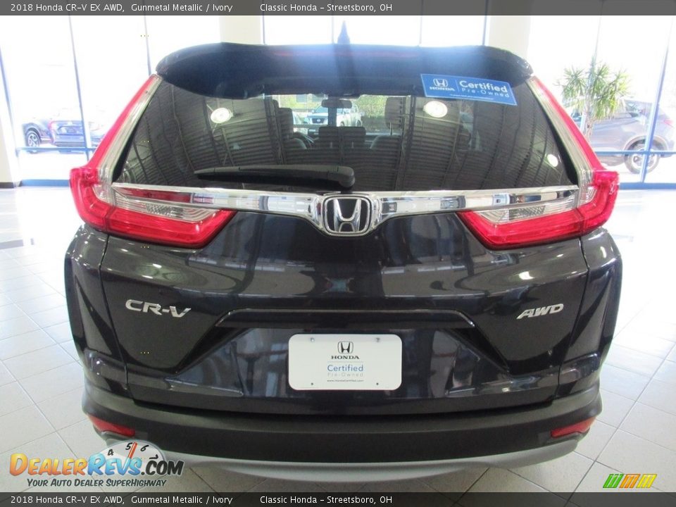 2018 Honda CR-V EX AWD Gunmetal Metallic / Ivory Photo #8