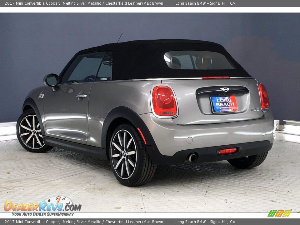 2017 Mini Convertible Cooper Melting Silver Metallic / Chesterfield Leather/Malt Brown Photo #10