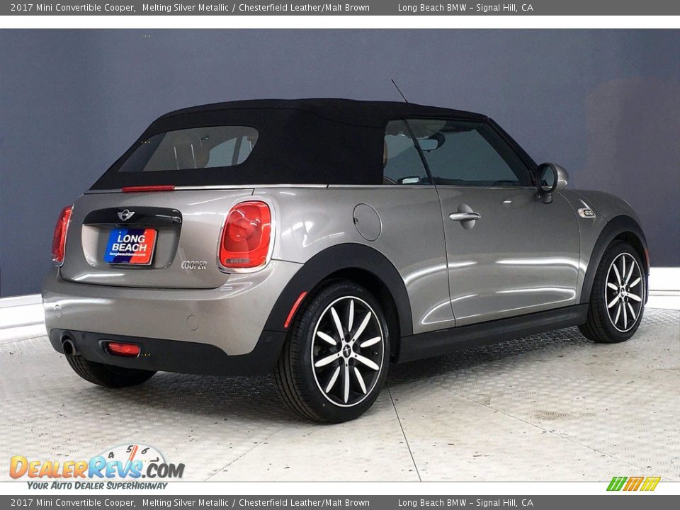 2017 Mini Convertible Cooper Melting Silver Metallic / Chesterfield Leather/Malt Brown Photo #13