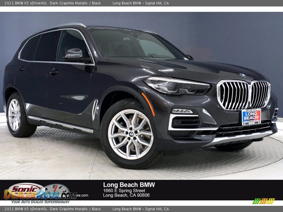 2021 BMW X5 sDrive40i Dark Graphite Metallic / Black Photo #1