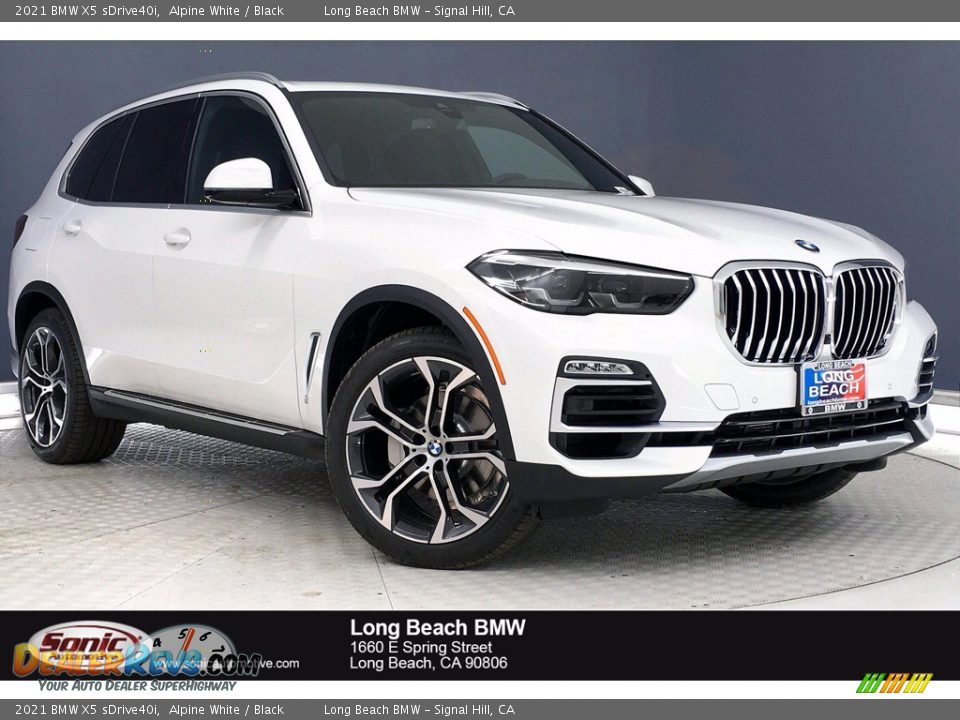 2021 BMW X5 sDrive40i Alpine White / Black Photo #1