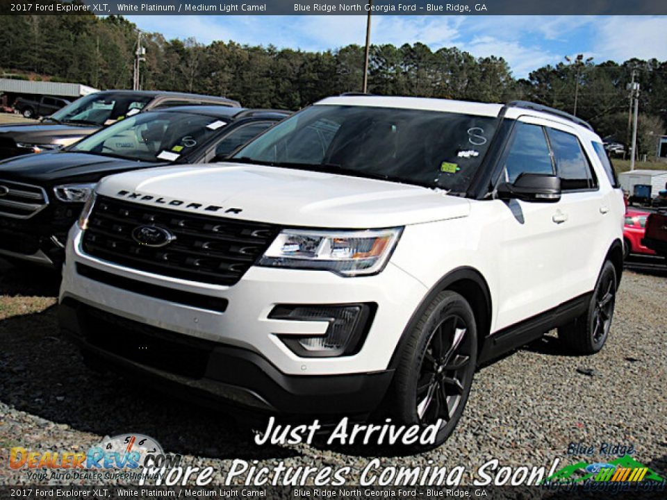 2017 Ford Explorer XLT White Platinum / Medium Light Camel Photo #1